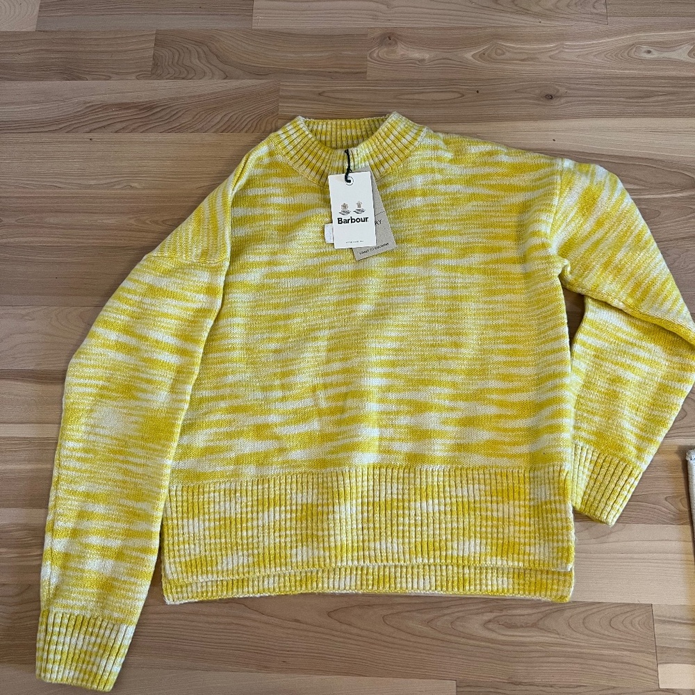 Barbour Studland knit yellow sweater